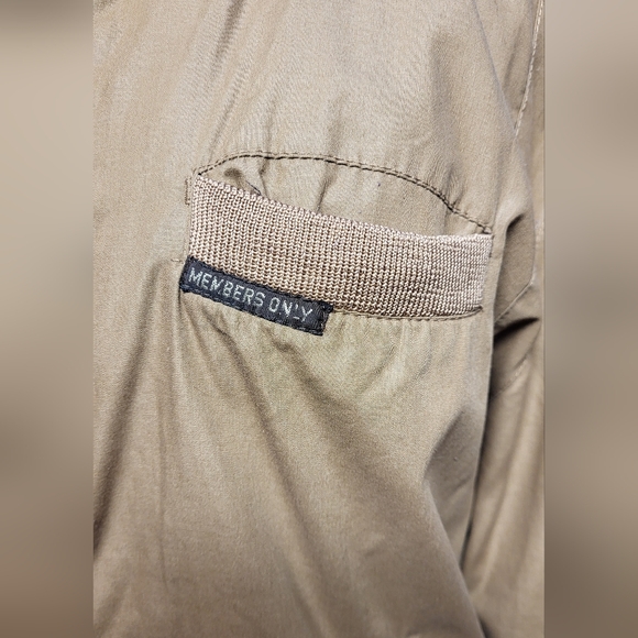 Men's Vintage Members Only Jacket Medium Brown Size 40 Made in Hong Kong - Picture 9 of 12